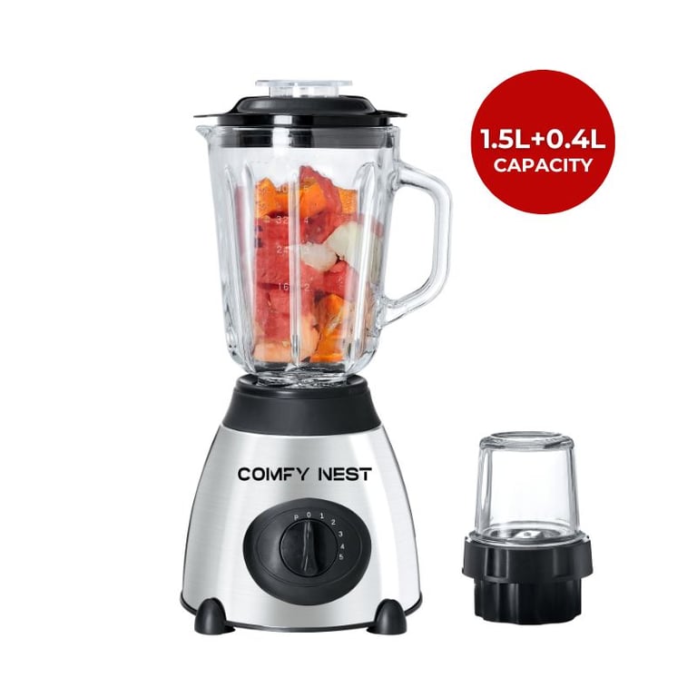 Blender mixeur en verre 2en1 fonction pulse Comfy Nest CNBLG15P Neuf - vue 3