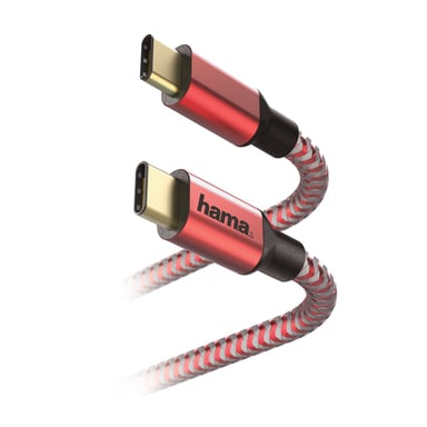 Câble de charge/données Reflective, USB Type-C - USB Type-C, 1,5 m, rouge