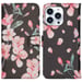 imoshion Design Softcase Bookcase pour Apple iPhone 13 Pro - Blossom Watercolor Black