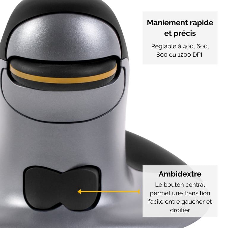 Fellowes verticale ambidextre Penguin – Sans fil Grand Neuf - vue 2