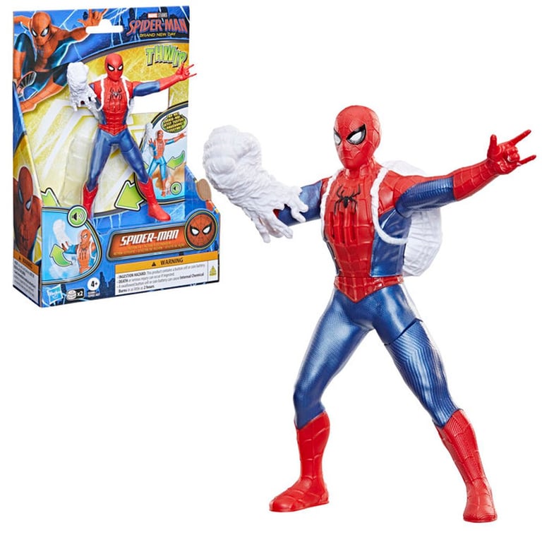 Figurine électronique Spider-Man HASBRO Marvel Studios Action FX Brand New Day 15 cm Bleu Multicolore - Neuf