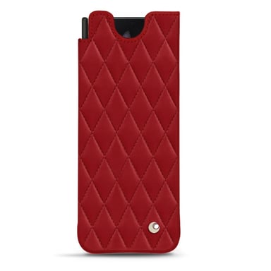 Pochette cuir Samsung Galaxy Z Fold3 -  - Rouge - Cuir lisse couture