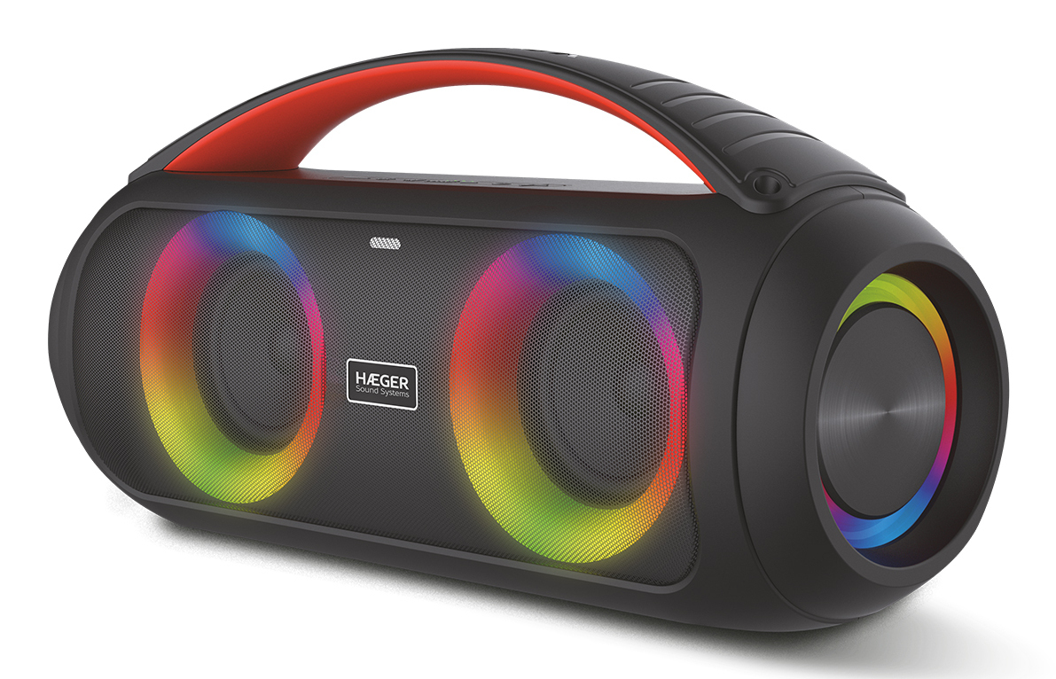 Enceinte Portable Haeger Cool Boom – 40 W, Bluetooth, USB-C, MicroSD