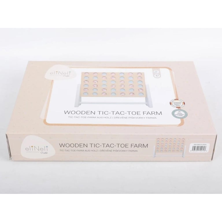 Jeu de Tic Tac Toe en Bois Pastel Éducatif et Esthétique pour Enfants Neuf - vue 2
