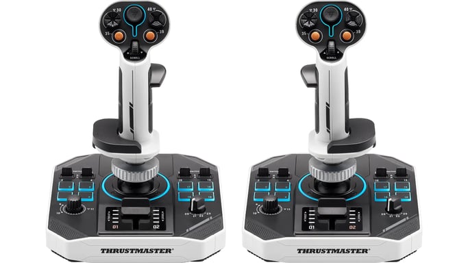 Thrustmaster Sol-R 2 HOSAS Space Sim Duo Noir, Blanc USB Manche à air Analogique/Numérique PC