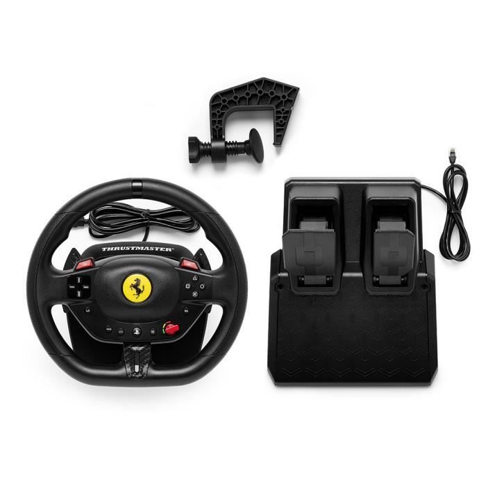 Volant gaming Thrustmaster Ferrari 296 GTB + Pédalier T98 P pour PS4 PS5 et PC - vue 7
