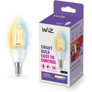 WIZ Whites Bombilla LED Wi-Fi Filamento 4.9W E14 C35 Blanco Regulable