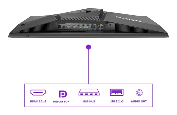 AOC AGON PRO AG276QZD2 écran plat de PC 67,3 cm (26.5'') 2560 x 1440 pixels Quad HD QD-OLED Noir, Gris