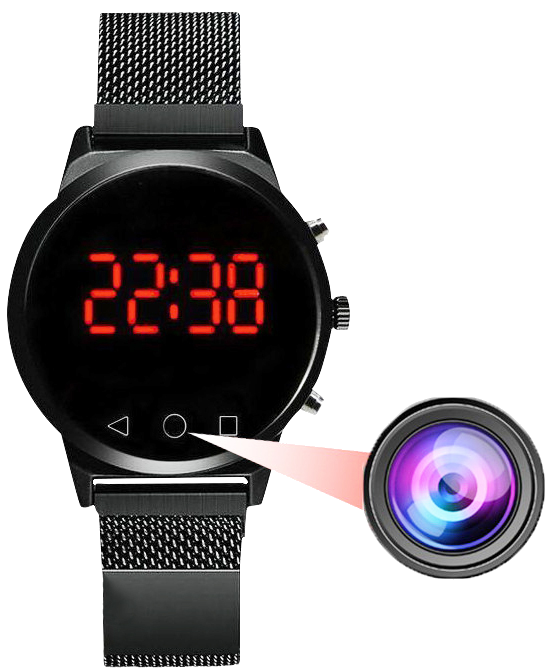 Montre Caméra Espion Full HD 1080P Surveillance Capteur Mouvement 64Go Métal YONIS