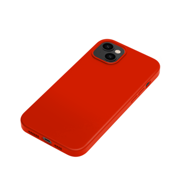 Coque antichoc en gel de silicone doux pour Apple iPhone 14 Plus, Rouge Ardent