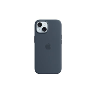 Funda de silicona con MagSafe para iPhone 15 Storm Blue