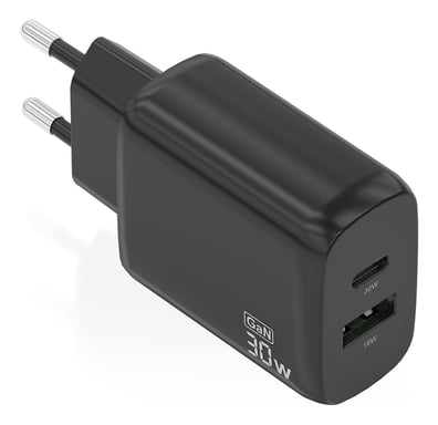 AISENS A110-0924 chargeur d'appareils mobiles Caméra Numérique, MP3, MP4, Téléphone portable, Navigateur, Ordinateur portable, Consoles portables, Smartphone, Tablette, Universel Noir Secteur Charge rapide Intérieure