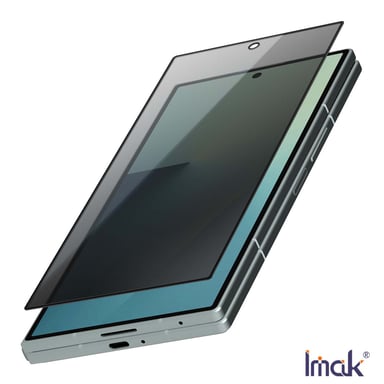 iMak Cristal Templado para Galaxy Z Fold 7 con Filtro de Privacidad Negro transparente