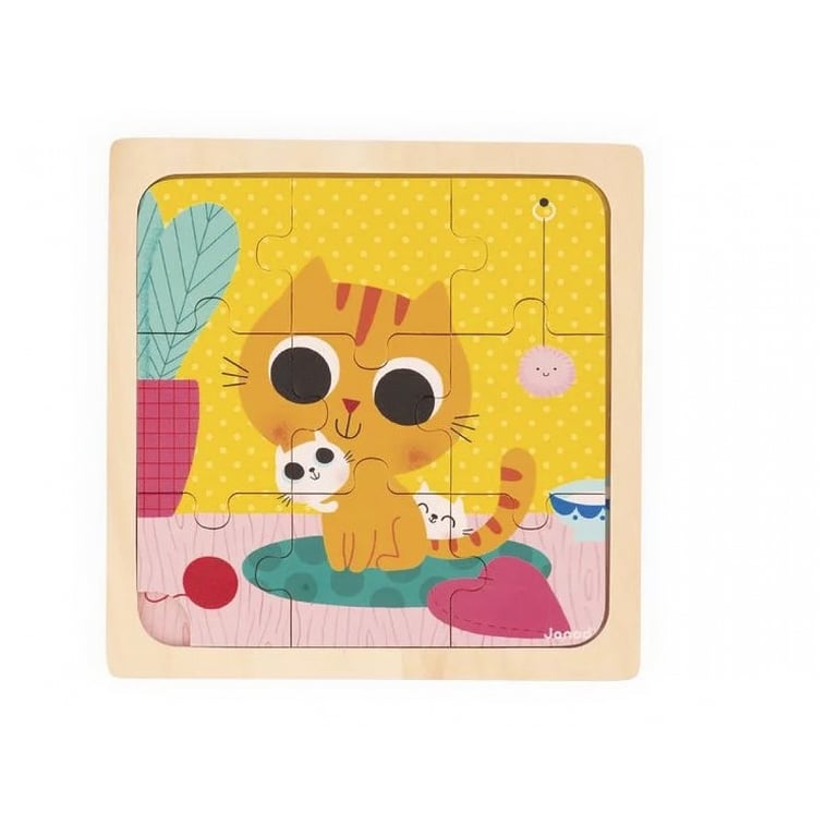 Puzzle 9 pièces : Chat Peanut Juratoys Janod - vue 2