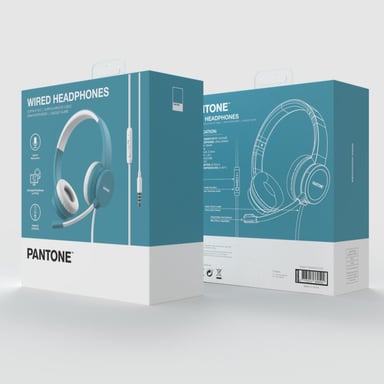 Pantone PT-WDH002GY2220 casque Avec fil Arceau Bureau/Centre d'appels Couleur aqua