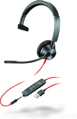 POLY Blackwire 3315 USB-A + 3.5mm Mono Headset