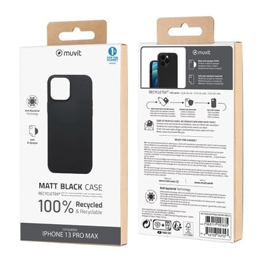 Muvit Per Cambiamento Riciclato Nero Morbido Iphone 13 Pro Max