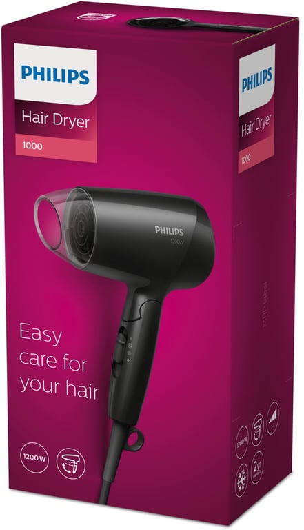 Philips Essential Care BHC010/10 sèche-cheveux 1200 W Noir - Neuf