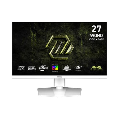 Schermo MSI MAG 274QRFW E20 27'' Quad HD 200Hz Rapid IPS 0,5ms HDR400 Bianco VESA 100x100