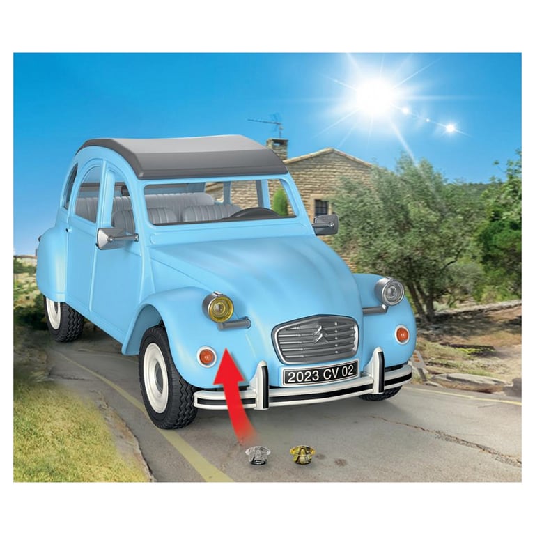 Citroën 2CV Classique avec Personnages et Accessoires - Neuf