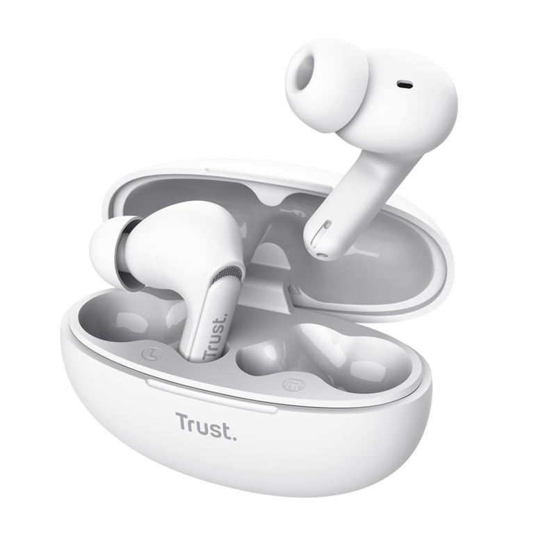 Trust Yavi Casque True Wireless Stereo (TWS) Ecouteurs Appels/Musique USB Type-C Bluetooth Blanc - Neuf