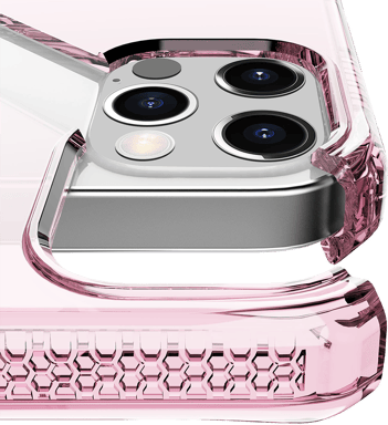 Coque renforcée iPhone 12 Pro Max Spectrum Clear 3m Transparente Rose Clair Itskins