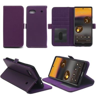 Housse violette pour Google Pixel 6A 5G Etui violet Protection Portefeuille à Rabat avec Porte Cartes XEPTIO pochette