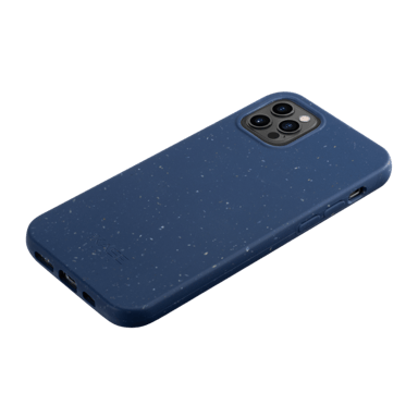 Guscio antibatterico organico vegano 100% a zero rifiuti per Apple iPhone 12/12 Pro, blu