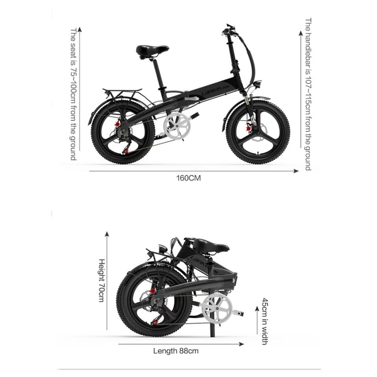Vélo Électrique Pliant LANKELEISI G660 – Moteur 500 W, Batterie 48 V 20 Ah - vue 2