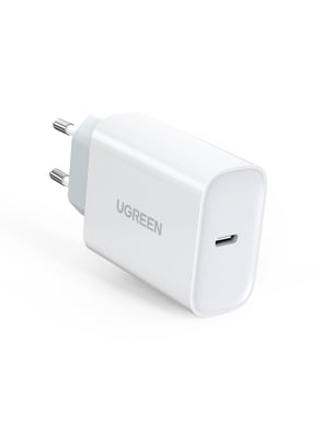 Ugreen 99380611 Teléfono móvil, Portátil, Universal Blanco Corriente alterna Carga rápida Interior