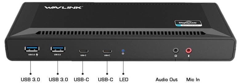 DLH STATION D'ACCUEIL UNIVERSELLE USB C & USB A DUAL 4K AVEC POWER DELIVERY Neuf