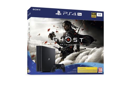 PS4 Pro Pack - Playstation 4 y Ghost of Tsushima 1Tb Negro