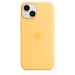 Coque en silicone avec MagSafe pour iPhone 14 Soleil pâle