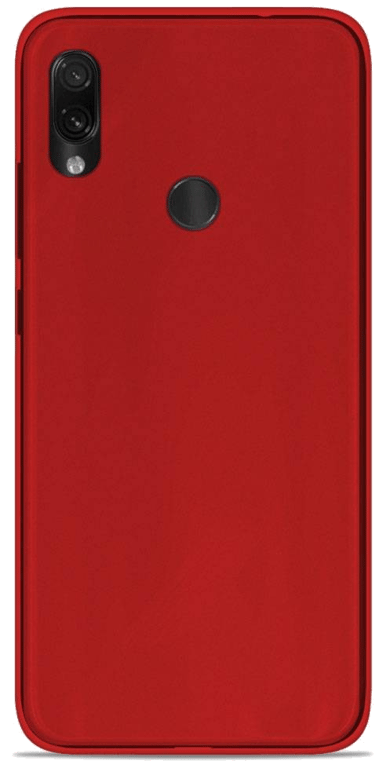 Coque silicone unie compatible Givré Rouge Xiaomi Redmi Note 7 Redmi Note 7 Pro