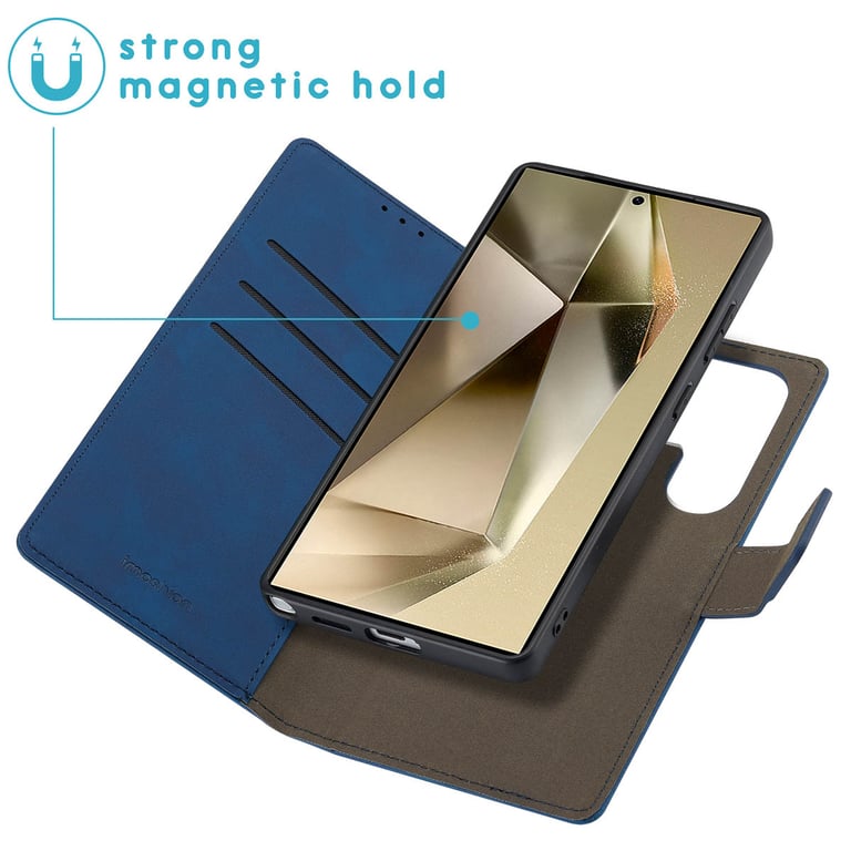imoshion Etui de téléphone de luxe 2-en-1 amovible pour Samsung Galaxy S25 Ultra - Bleu