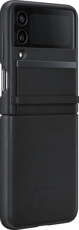 Coque Samsung G Z Flip 4 en Cuir Noire Samsung