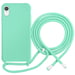Coque pour iPhone XR en TPU Premium Color Lace avec Cordon Tour de Cou Turquoise