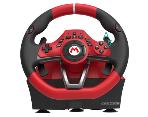 Hori Mario Kart Racing Wheel Pro Deluxe Noir, Rouge USB Volant + pédales Analogique Nintendo Switch