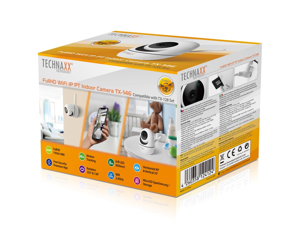 Technaxx TX 146 Caméra de sécurité IP Intérieure Sur bureaumural Neuf - vue 2