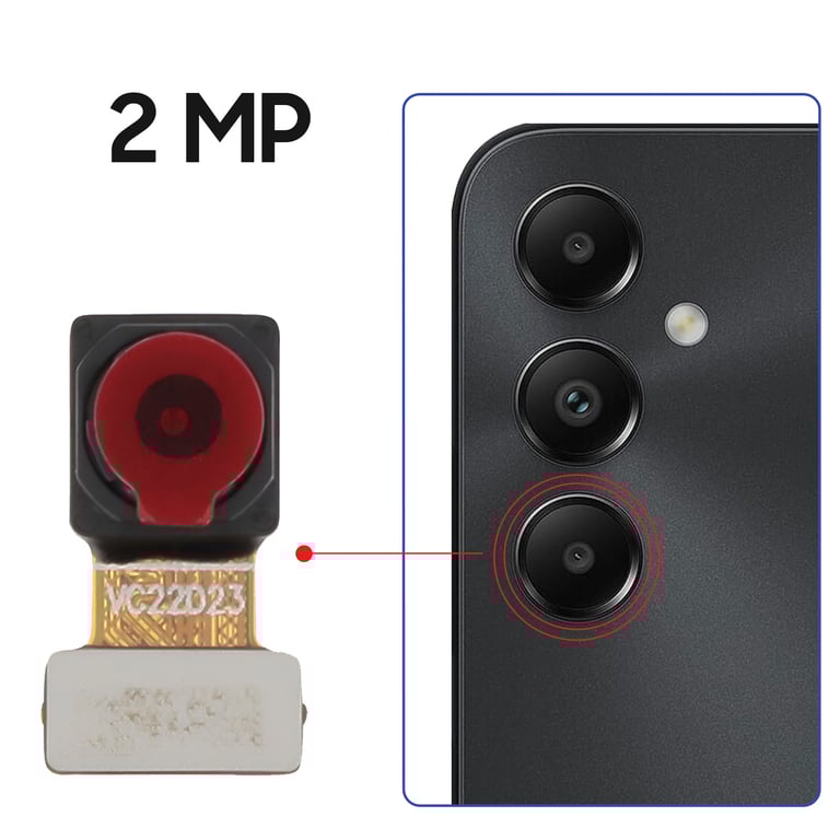 Samsung Caméra Arrière Portrait pour Galaxy A05s 2MP Original - vue 4