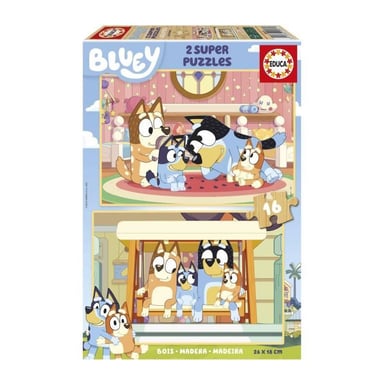 Puzzle - EDUCA - Bluey - 2 x 16 piezas - Multicolor - A partir de 3 años
