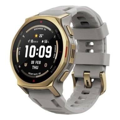 Amazfit T-Rex 3 Pro GPS NFC 44mm AMOLED Oro Correa Gris M Resistente Agua 10ATM SpO2