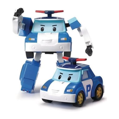 Robocar Poli Robocar Robot o Auto Ambra Trasformabile 10 cm
