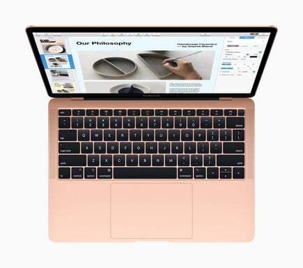 MacBook Air Core i5 (2019) 13,3', 1,6 GHz 128 GB 8 GB Intel UHD Graphics 617, Oro - QWERTY - Portoghese