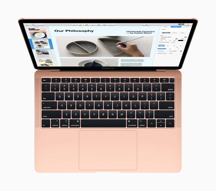 MacBook Air Core i5 (2018) 13.3', 3.6 GHz 128 Go 8 Go Intel UHD Graphics 617, Or - QWERTY - Portugais
