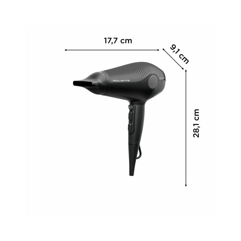 Rowenta Ultra Silence CV6430 Asciugacapelli Nero Ionico 2 Velocità 3 Temperature - vue 3