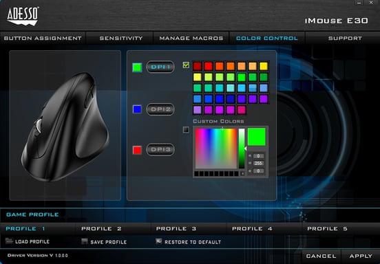 Adesso iMouse E30 ratón Oficina mano derecha RF inalámbrico Óptico 2400 DPI