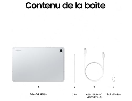 Samsung Galaxy Tab S10 Lite Samsung Exynos 128 GB 27,7 cm (10.9'') 6 GB Wi-Fi 6 (802.11ax) Plata