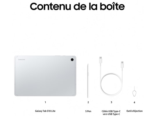 Galaxy Tab S10 lite Wifi (10.9 ) 128 Go, Argent - Neuf