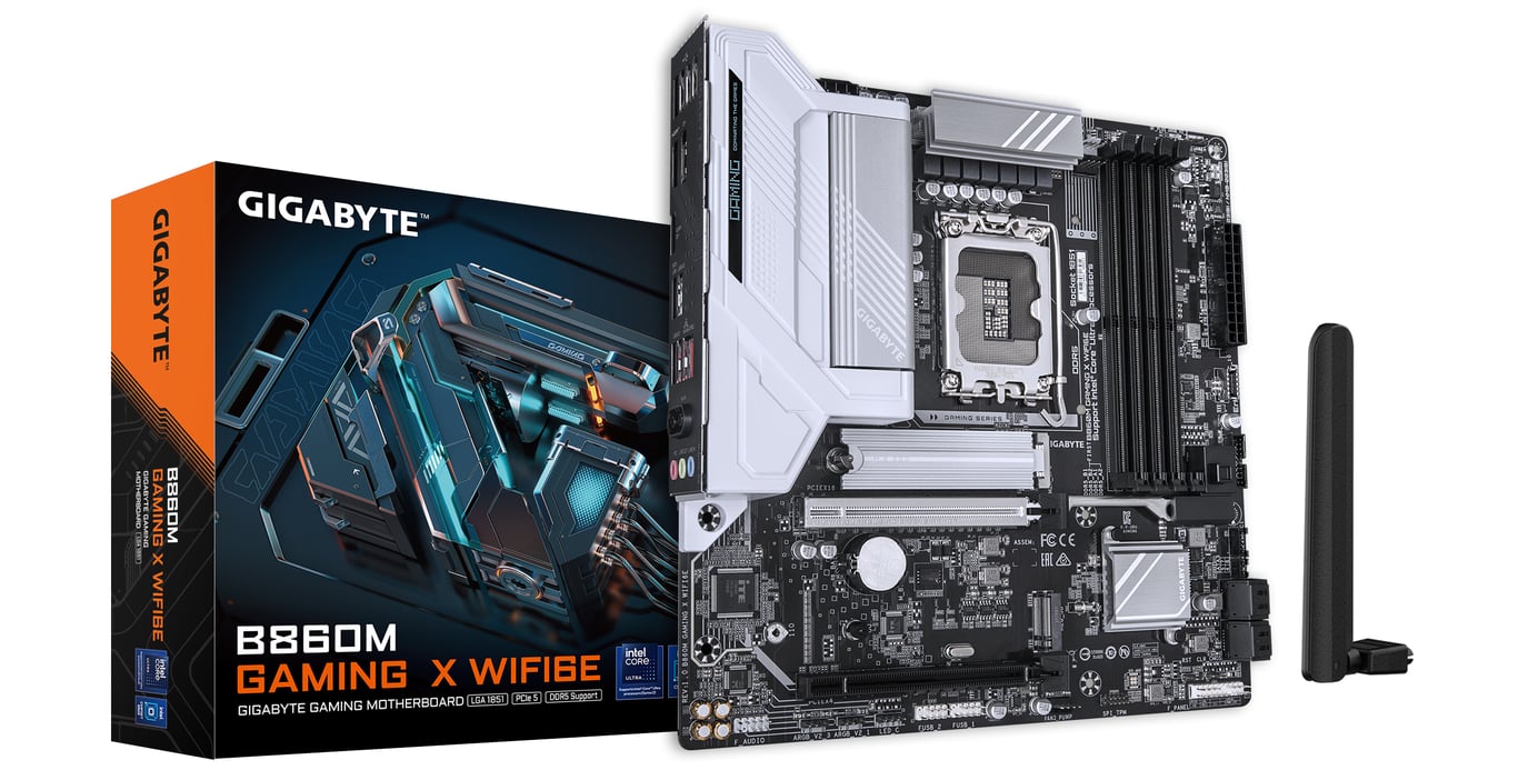 GIGABYTE B860M GAMING X WIFI6E Carte mère Processeurs Intel Core Ultra VRM 8+1+2+2 phases jusqu'à 9200MHz DDR5 1xPCIe 5.0 + 1xPCIe 4.0 .2 LAN 2 5 GbE WIFI 6E USB 4 Neuf